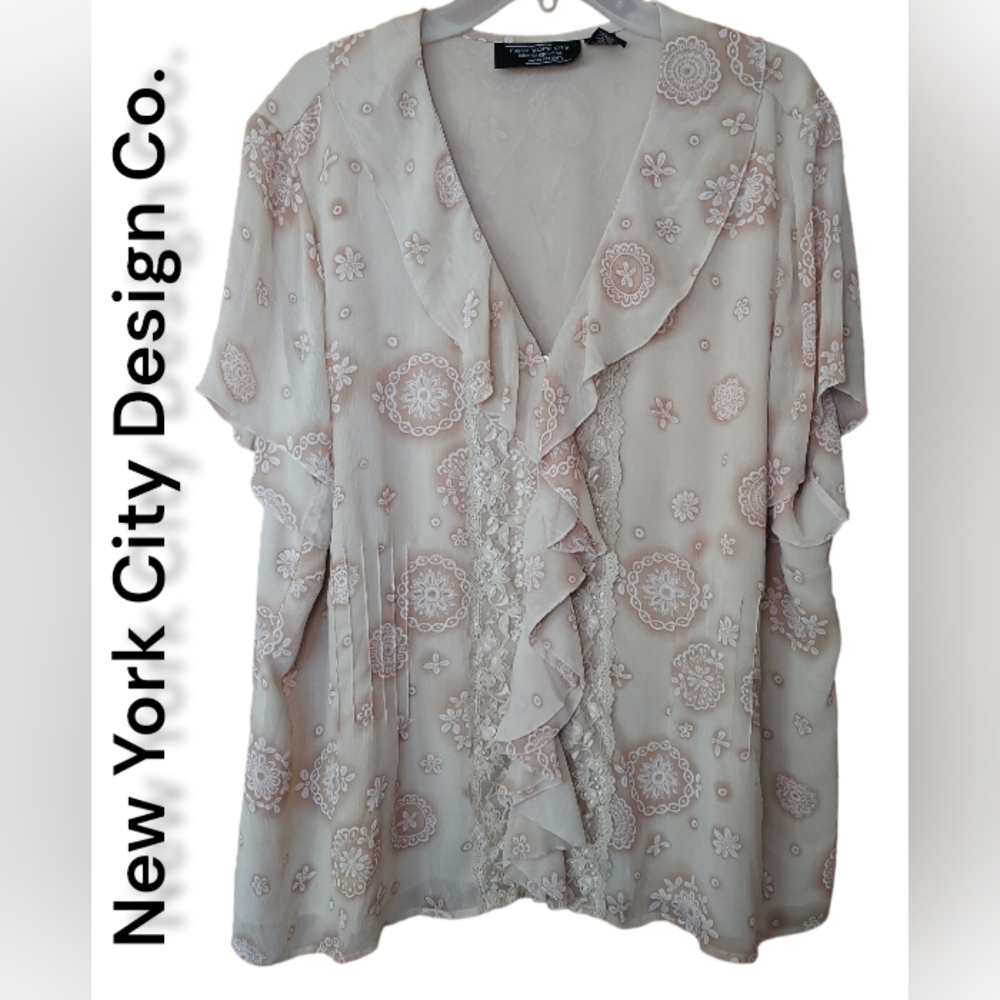 New York City Design Co short-sleeved shirt, women's size 3X